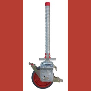 Jumbo hjul � 20,0 cm med bremse og gummibane. justerebar 30 cm.1400200G