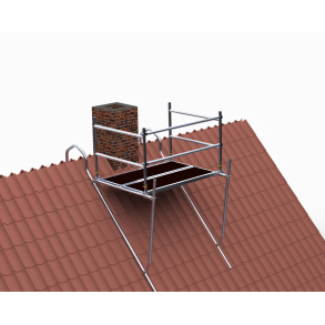 Let og strkt JUMBO skorstensstillads i aluminium. Ml: 178 x 135 cm. 