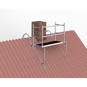 Let og strkt JUMBO skorstensstillads i aluminium. Ml: 178 x 74 cm. 